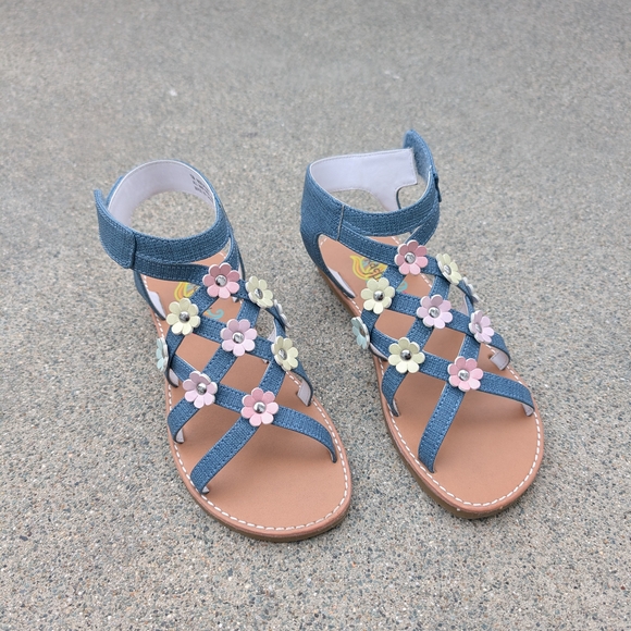 Rachel Shoes Other - Rachel Shoes Blue and Pink Floral Sandals
